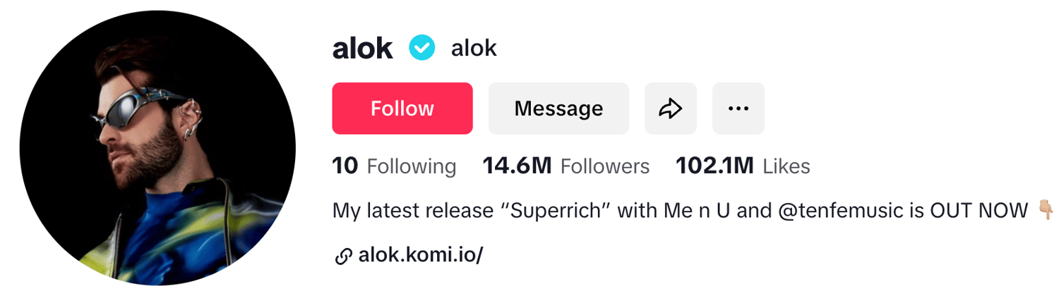 LGBTQ+ Influencer _ Alok Tiktok profile