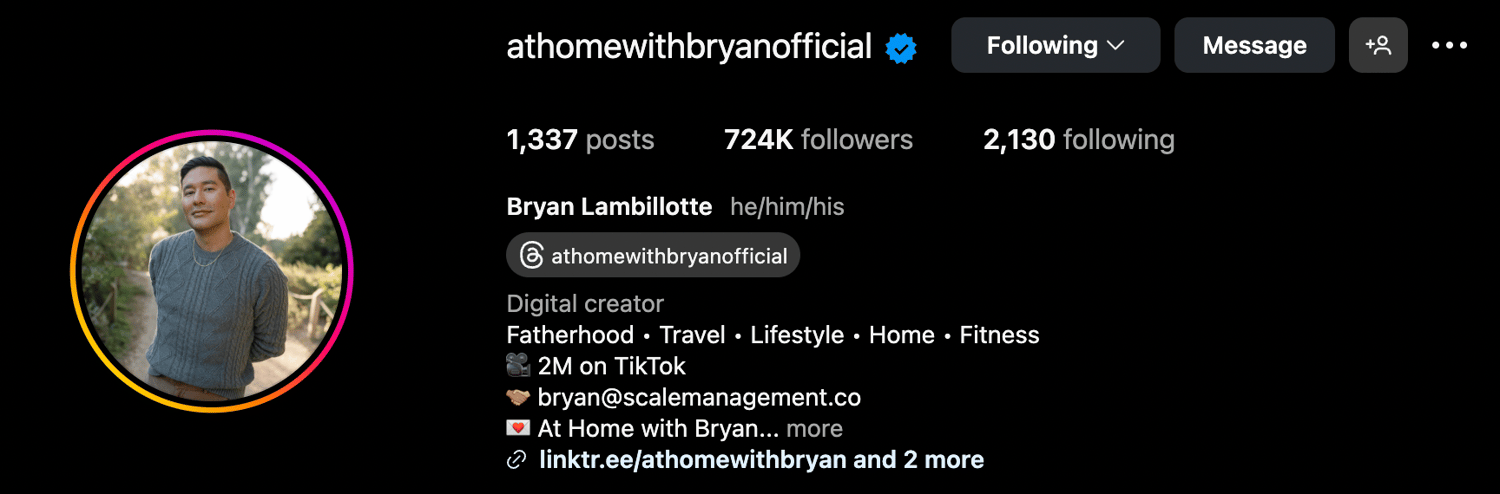 Bryan Lambilotte _ IG profile