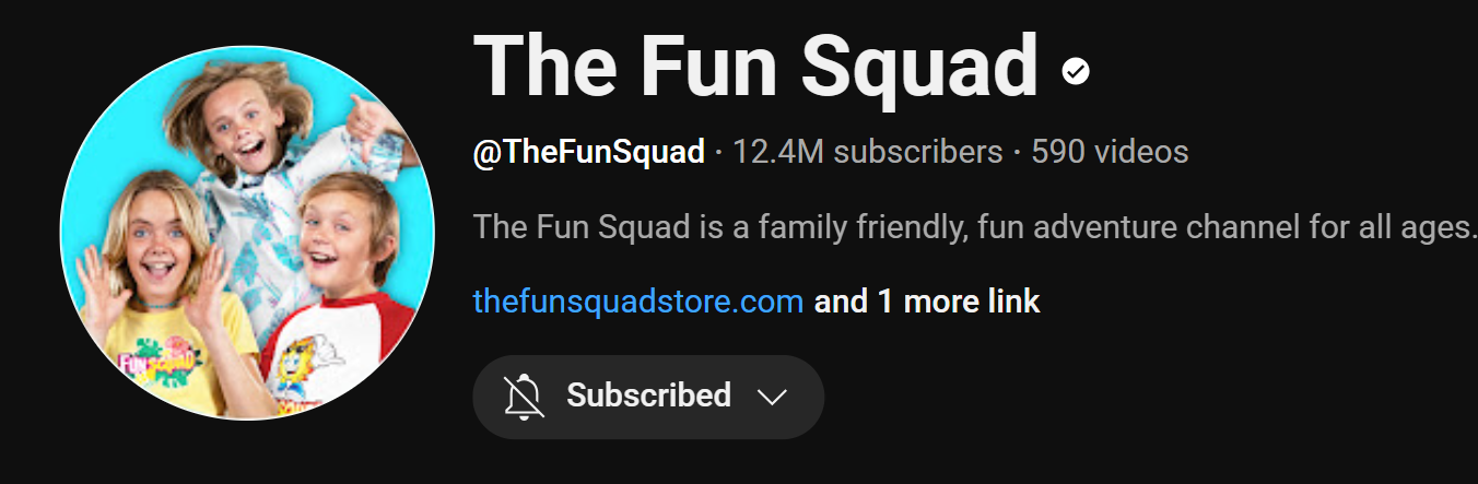 The Fun Squad youtube channel